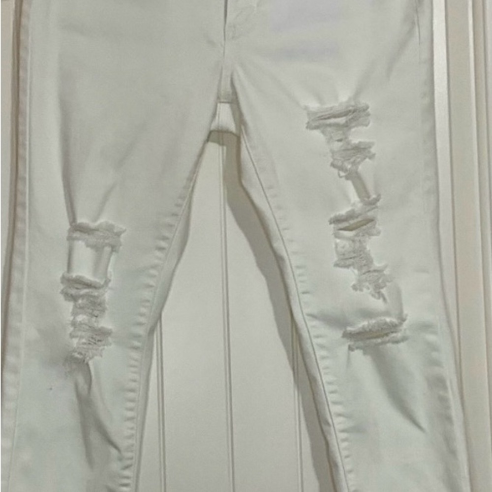 SO White Skinny Distressed Jeans